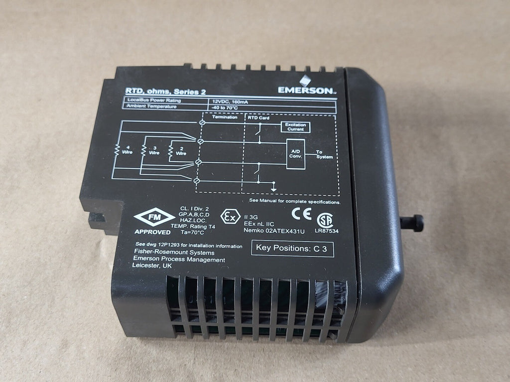 FISHER-ROSEMOUNT SYSTEMS S2 RTD OHMS Final Assy KJ3225X1-BA1, P/N: 12P4174X022