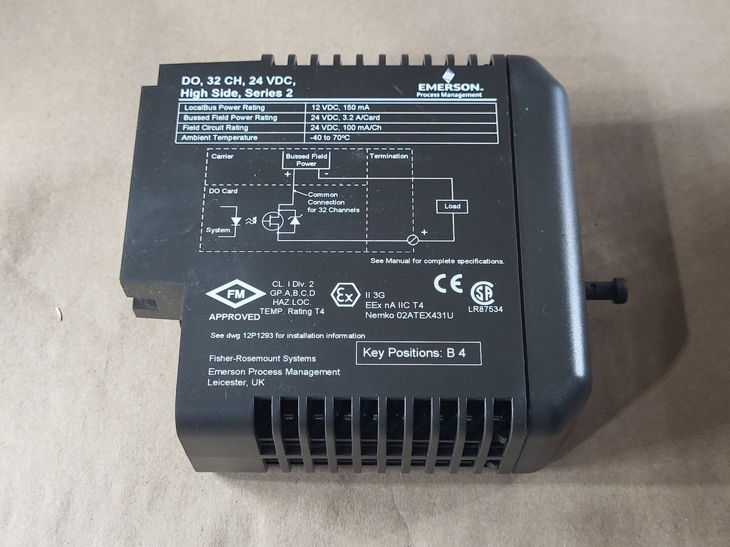 FISHER-ROSEMOUNT DOUT 32CH 24VDC High Side Series 2 KJ3204X1-BA1, P/N: 12P3275X032