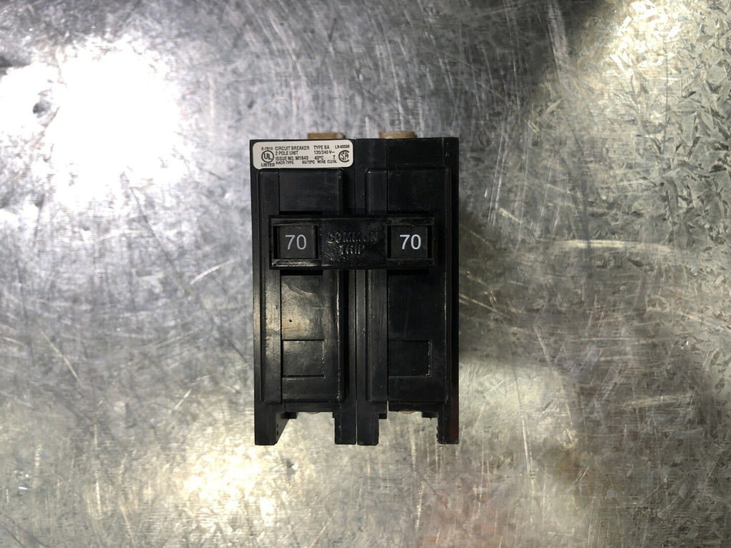 EATON 70 Amp, 2 Pole, 120/240 Volts Circuit Breaker BAB2070