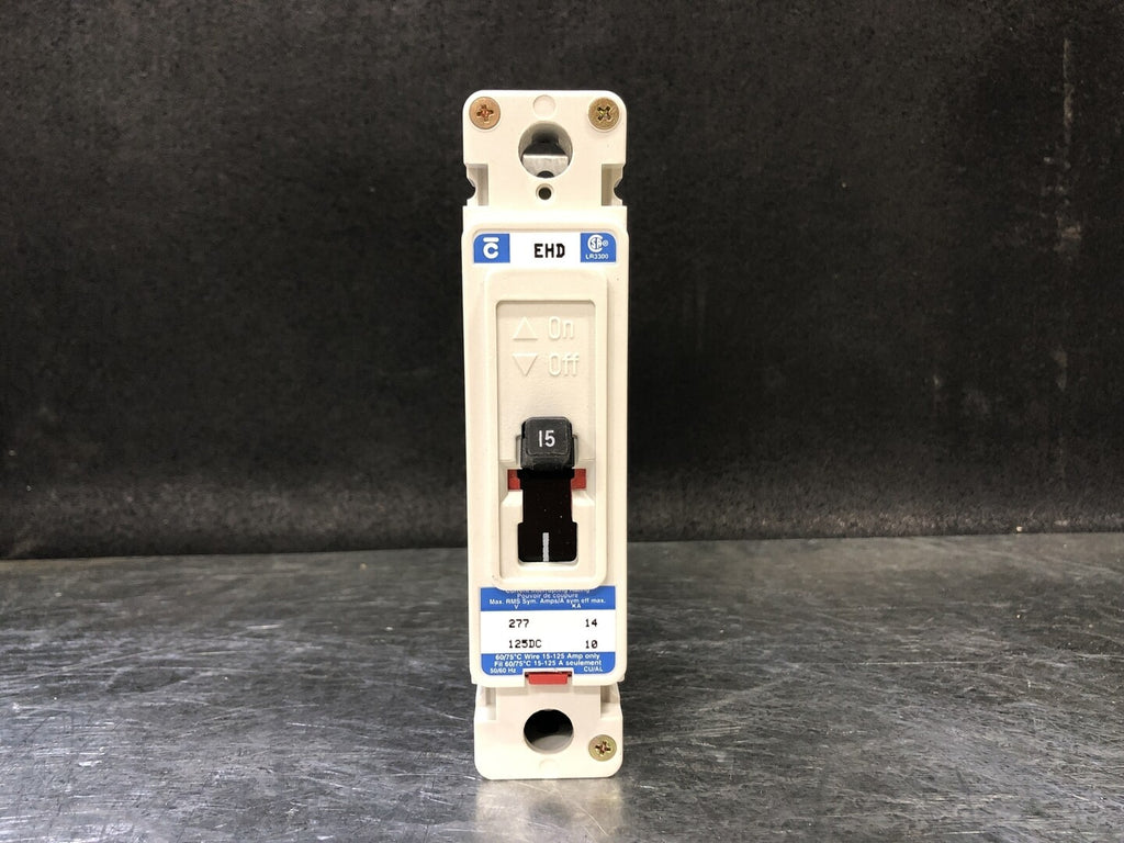 CUTLER-HAMMER 15 Amp, 1 Pole, 277/480 volts Circuit Breaker EHD1015