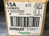 SCHNEIDER ELECTRIC 15 Amp, 2 Pole, 120/240 volts Circuit Breaker CHOM215