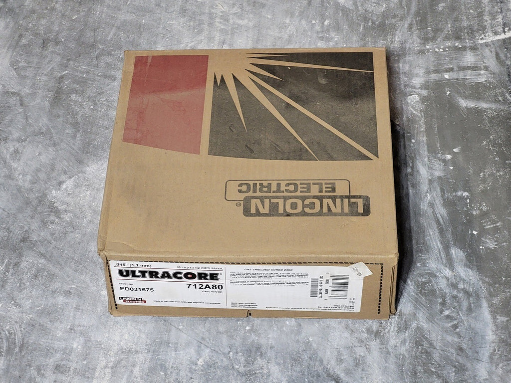 LINCOLN ELECTRIC 0.045" 33lb Flux-Cored Welding Wire ULTRACORE 712A80, ED031675