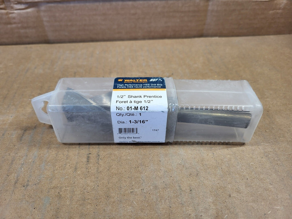 WALTER 1/2" Shank Prentice Drill Bit 01-M 612, 1-3/16 in