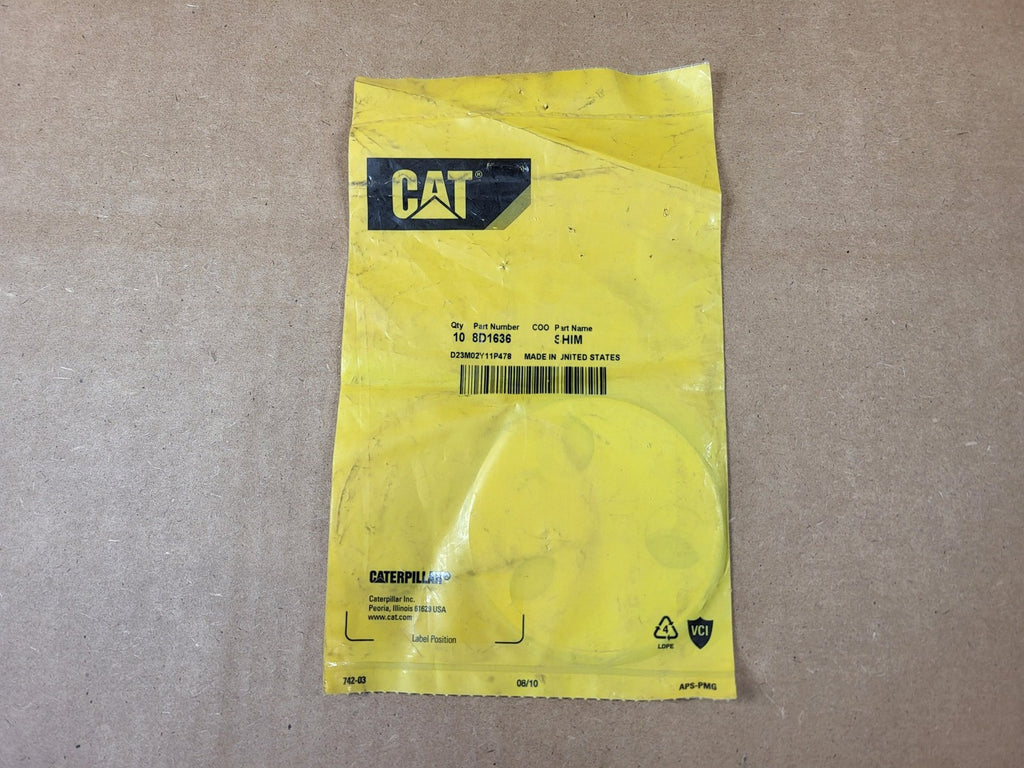 CATERPILLAR 0.13 mm Thick Steel Shim 8D-1636