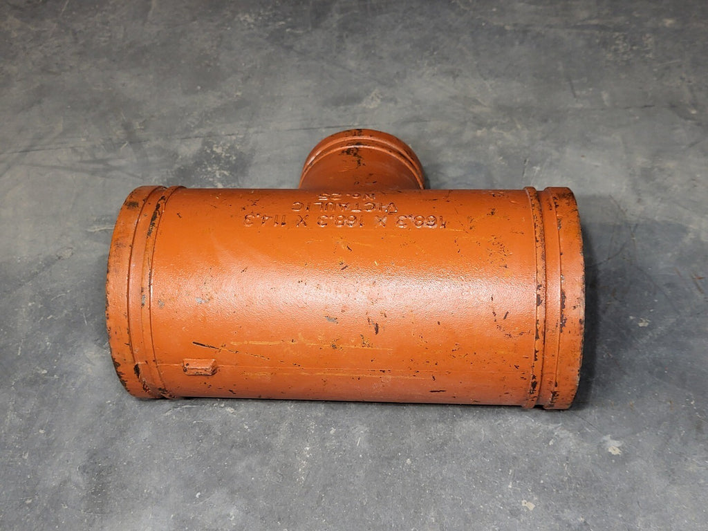 VICTAULIC Reducing Tee 6"x6x4", No. 25