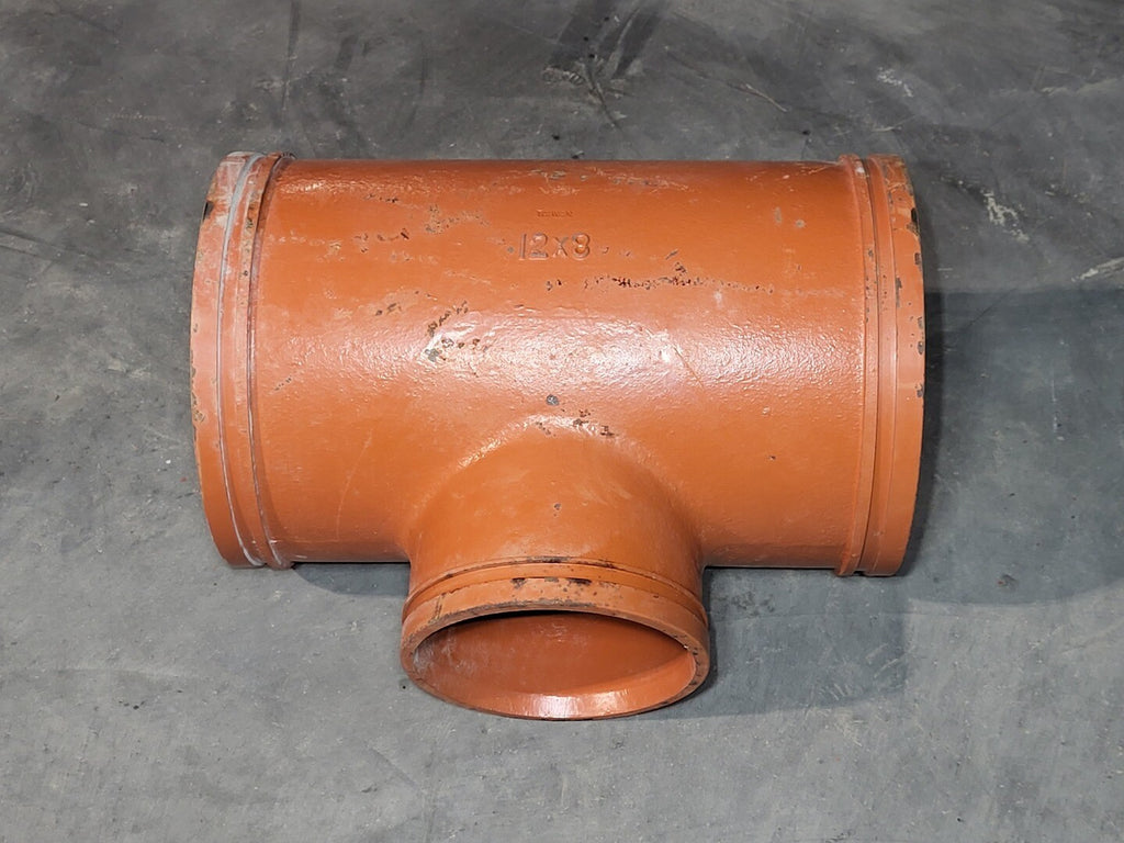 SHURJOINT 12"x12"x8" Grooved End Reducing Tee Fitting 7121