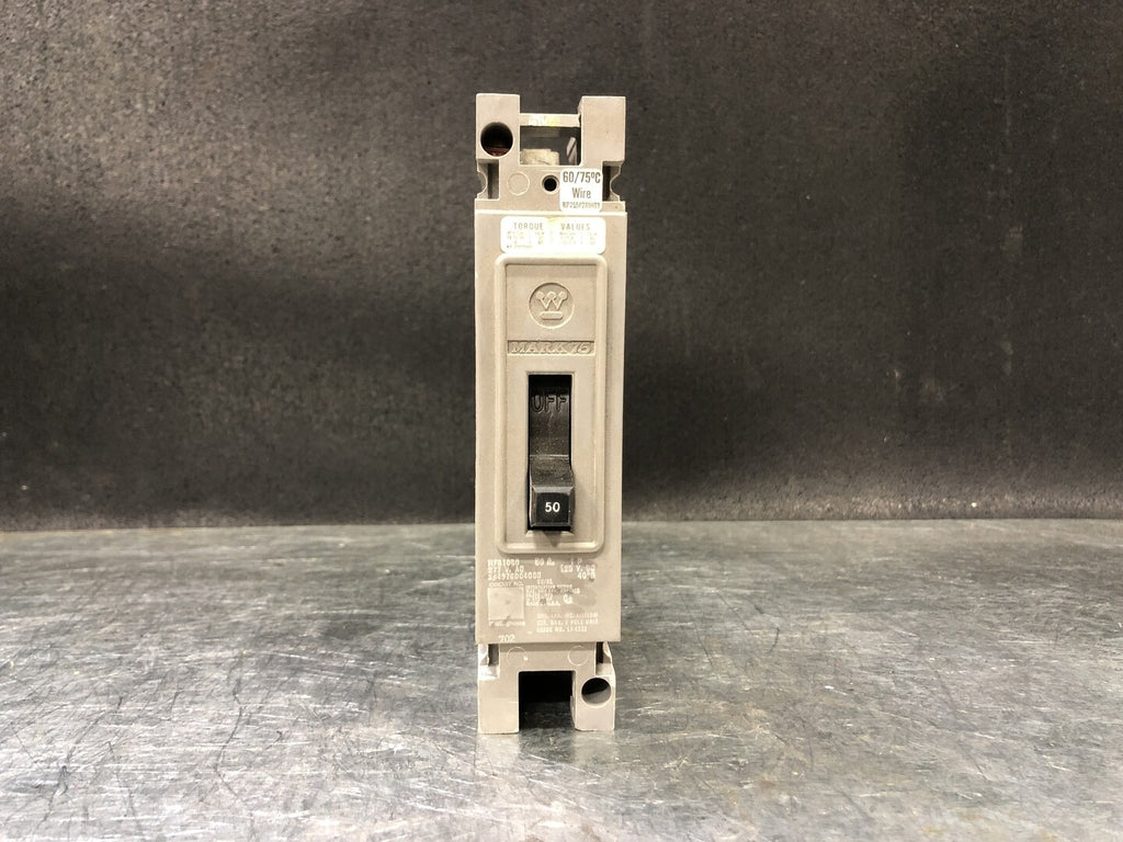WESTINGHOUSE 50 Amp, 1 Pole, 277 Volts Circuit Breaker HFB1050