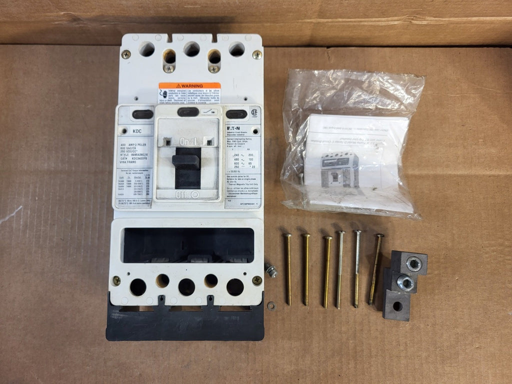 EATON 400 Amp, 3 Pole, 600 Volt Circuit Breaker KDC3400 FS
