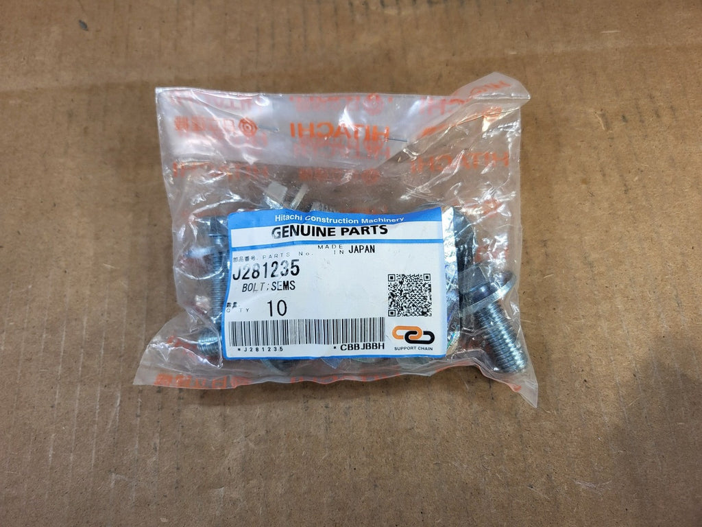 HITACHI CONSTRUCTION MACHINERY Bolt J281235 (Bag of 10 pcs)