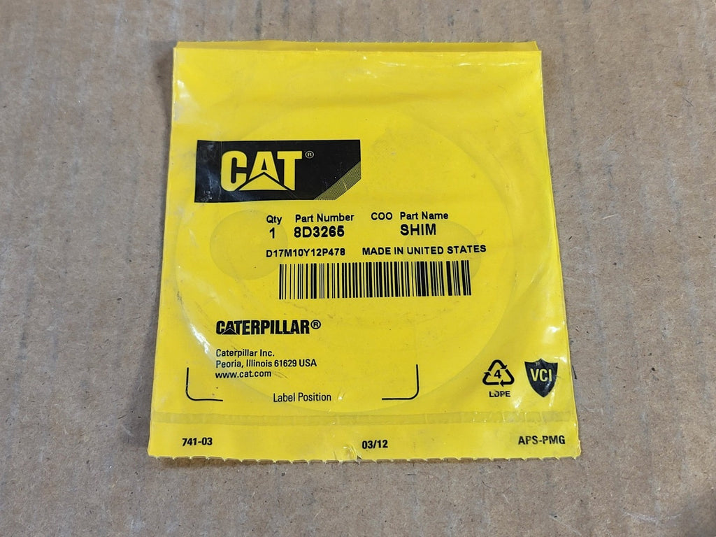 CATERPILLAR 0.02" Thick Blade Lift Arm Shim 8D-3265
