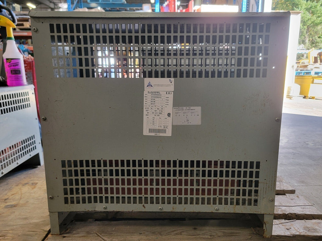 DELTA 225 kVA Transformer 600Y/346 Pri. Volts, 480Y/277 Sec. Volts CATC0225VRA6XXCA