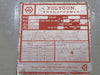 POLYGON 75 kVA Transformer 600 pri. volts, 208/120 sec. volts 3H3-75C-12