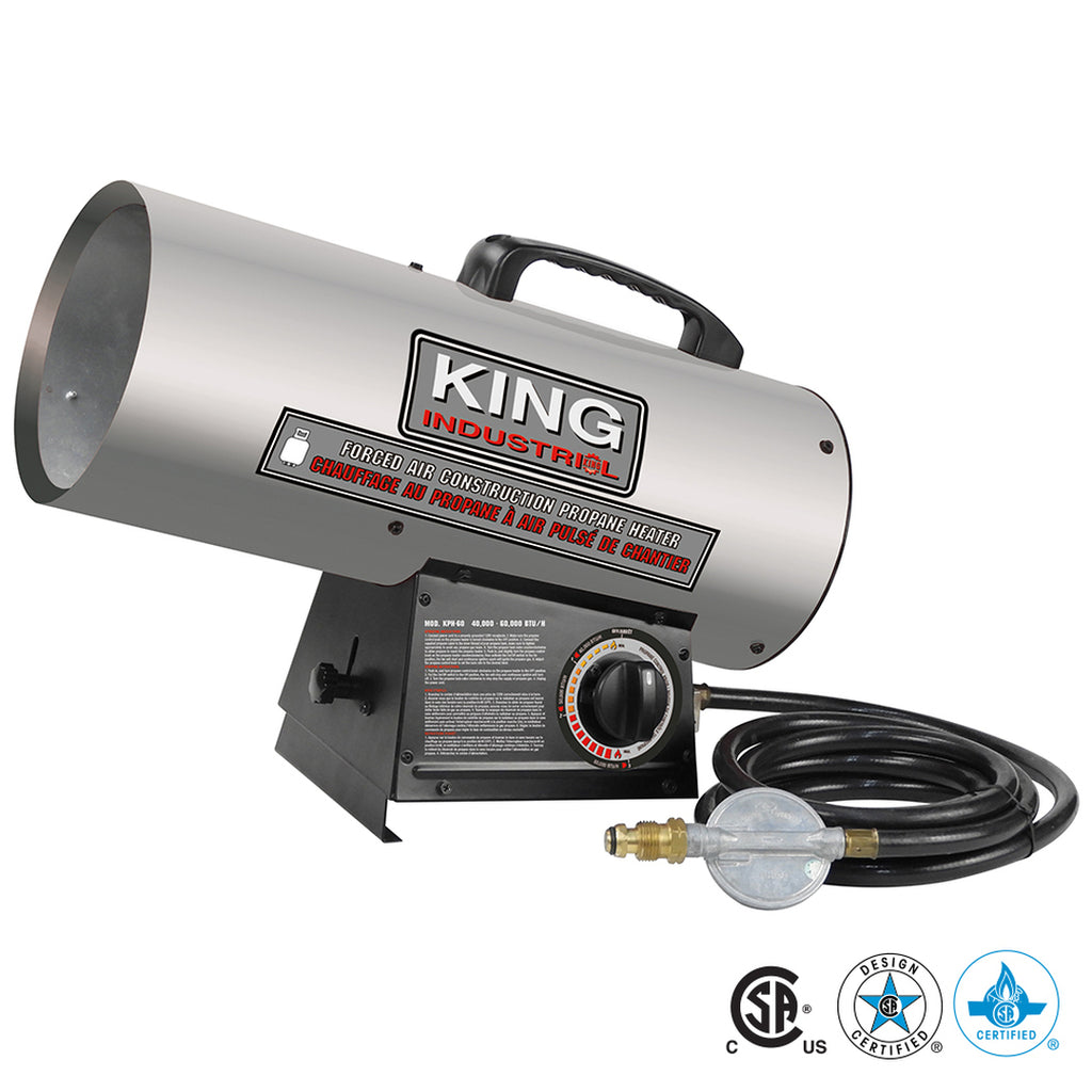 KING CANADA 60,000 Forced Air Construction Propane Heater KPH-60
