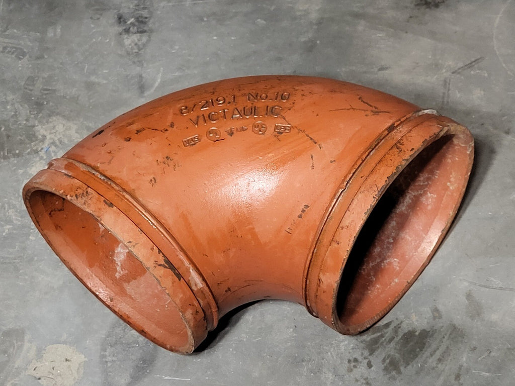 VICTAULIC 8" 90 Deg Elbow Groove End Fitting No. 10