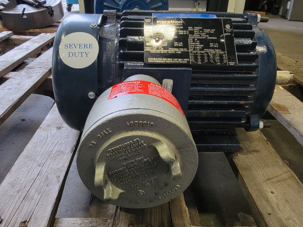 MARATHON 2 HP, 230/460 Volts, 1755 rpm, 145T Electric Motor XH 145TTGN6527AA 6M