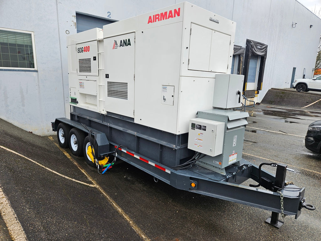 ANACORP 400/420 kVA 320/336 kW Prime/Standby Trailer Mount Generator Airman SDG400