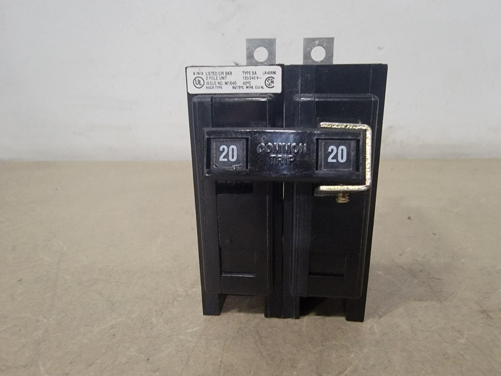 CUTLER-HAMMER 20 Amp, 2 Pole, 120/240 Volts Circuit Breaker BA220