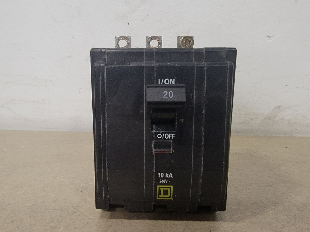 SQUARE D 20 Amp, 3 Poles, 240 volts Circuit Breaker QOB320