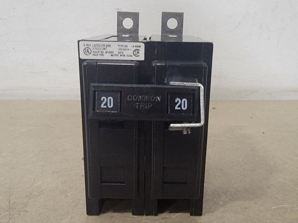 CUTLER-HAMMER 20 Amp, 2 Pole, 120/240 Volts Circuit Breaker BA220
