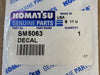 KOMATSU Decal SM5063