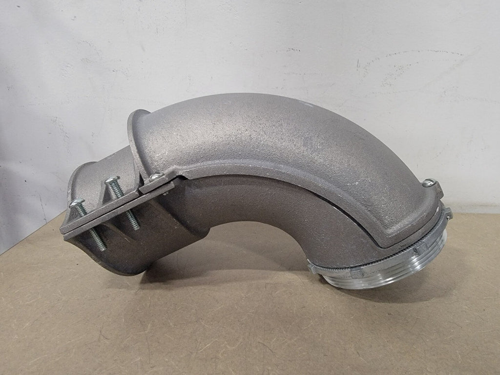 BRIDGEPORT 4", 90 deg. FMC Flex Connector 814-DC2