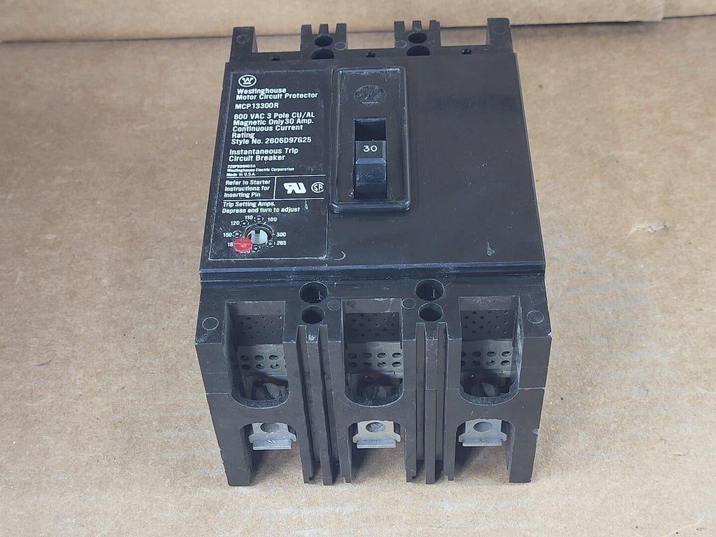 CUTLER-HAMMER 30A, 600V, 3 Pole Motor Circuit Protector MCP13300R