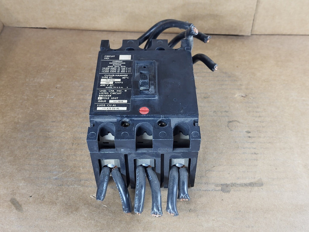 EATON 150 Amp, 3 Pole, 600 Volts Circuit Breaker FC3150
