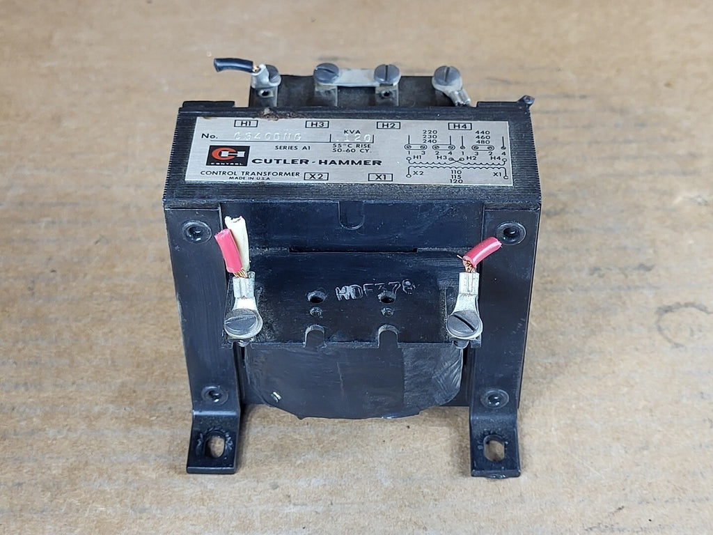 CUTLER-HAMMER 0.12 kVA, 220/480V Pri, 120V Sec, Control Transformer C340DNG