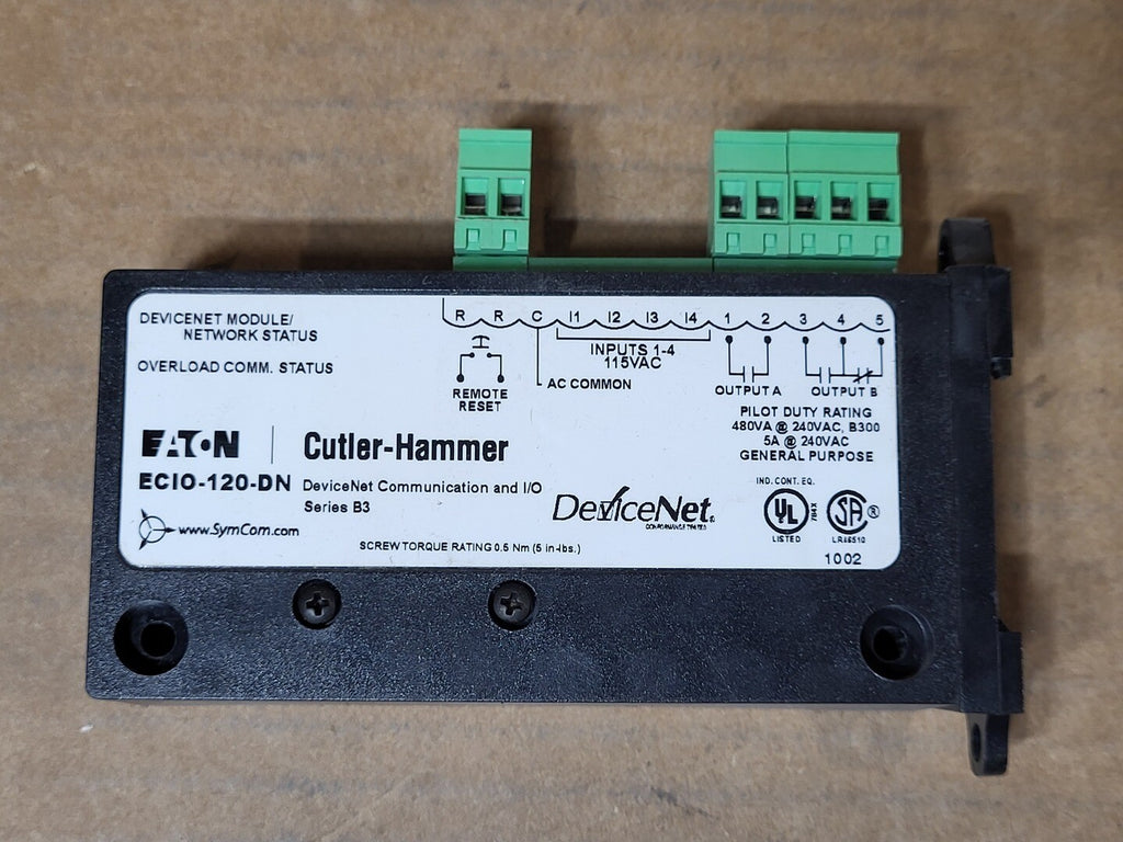 EATON CUTLER-HAMMER DeviceNet Communication and I/O, ECIO-120-DN