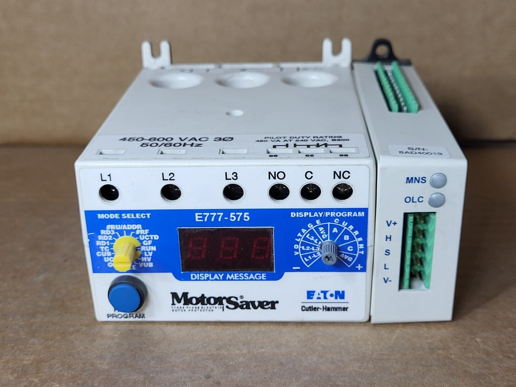 EATON CUTLER-HAMMER Electronic Motor Protection Relay E777-575, Series B3