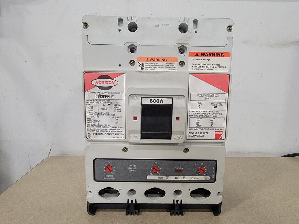 FEDERAL PIONEER 600 Amp, 3 Pole, 600 Volts Circuit Breaker CJM3600HF