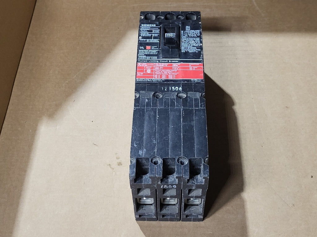SIEMENS 110 Amp, 3 Pole, 600 Volt Circuit Breaker CED63B110