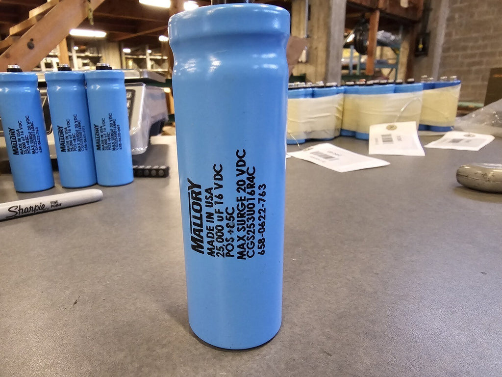 MALLORY 25,000 uF Aluminum Electrolytic Capacitor CGS253U016R4C