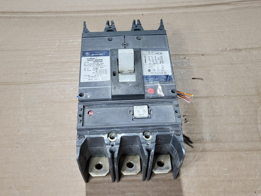 GENERAL ELECTRIC 600 Amp, 3 Pole, 600 Volt Circuit Breaker SGHA36AT0600