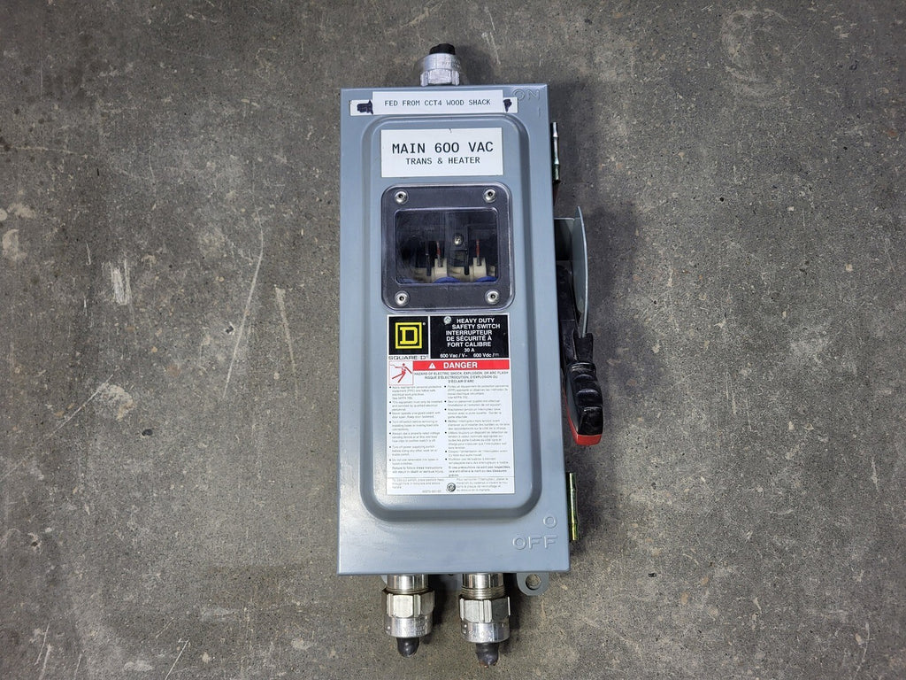 SQUARE D 30 Amp 600V Heavy Duty Safety Switch CH361AWK