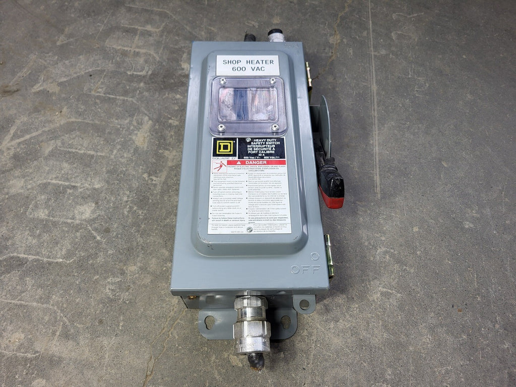 SQUARE D 30 Amp 600V Heavy Duty Safety Switch CH361AWK