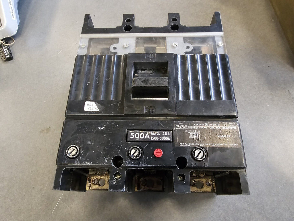 GENERAL ELECTRIC 500 Amp 600 Volts 3 Pole Circuit Breaker TJK636VF000