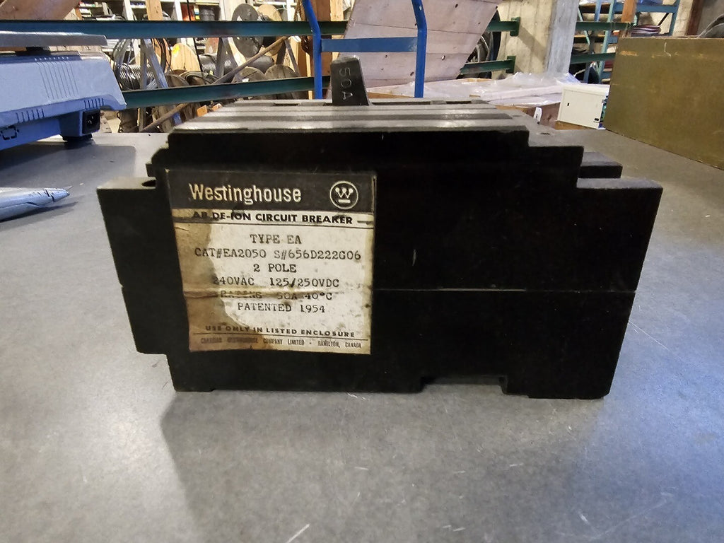 WESTINGHOUSE 50 Amp, 2 Poles, 240 Volts Circuit Breaker EA2050