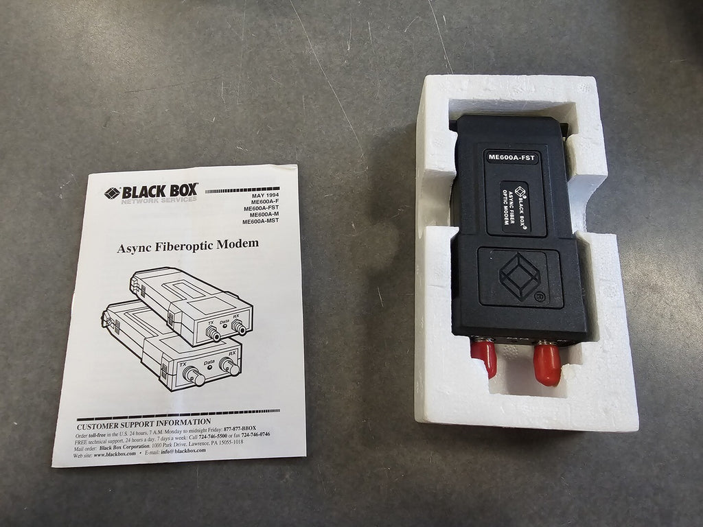 BLACK BOX Async Fiberoptic Modem ME600A-FST