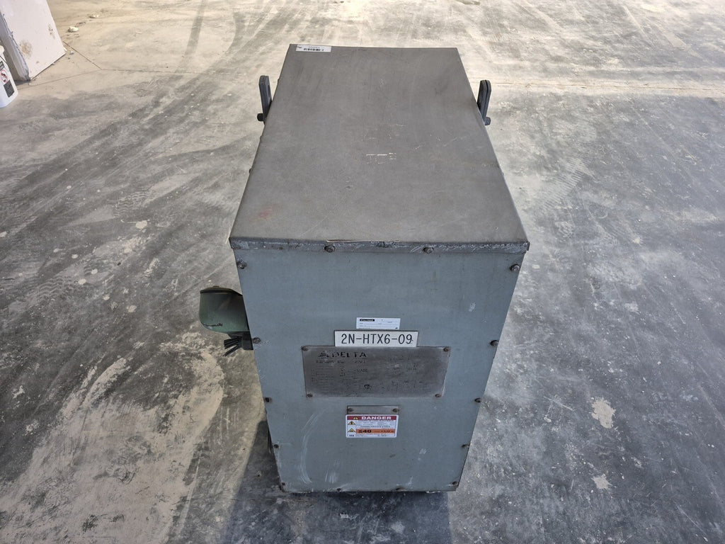 DELTA EVI 75 kVA Transformer Pri 600 volts, Sec 208Y/120 vols, CETC0075-S001534