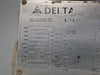 DELTA EVI 75 kVA Transformer Pri 600 volts, Sec 208Y/120 vols, CETC0075-S001534