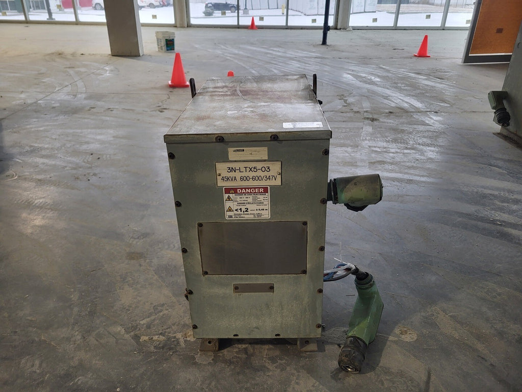 DELTA 45 kVA Transformer 600 pri. volts, 600Y/346 sec. volts CETC0045S001533
