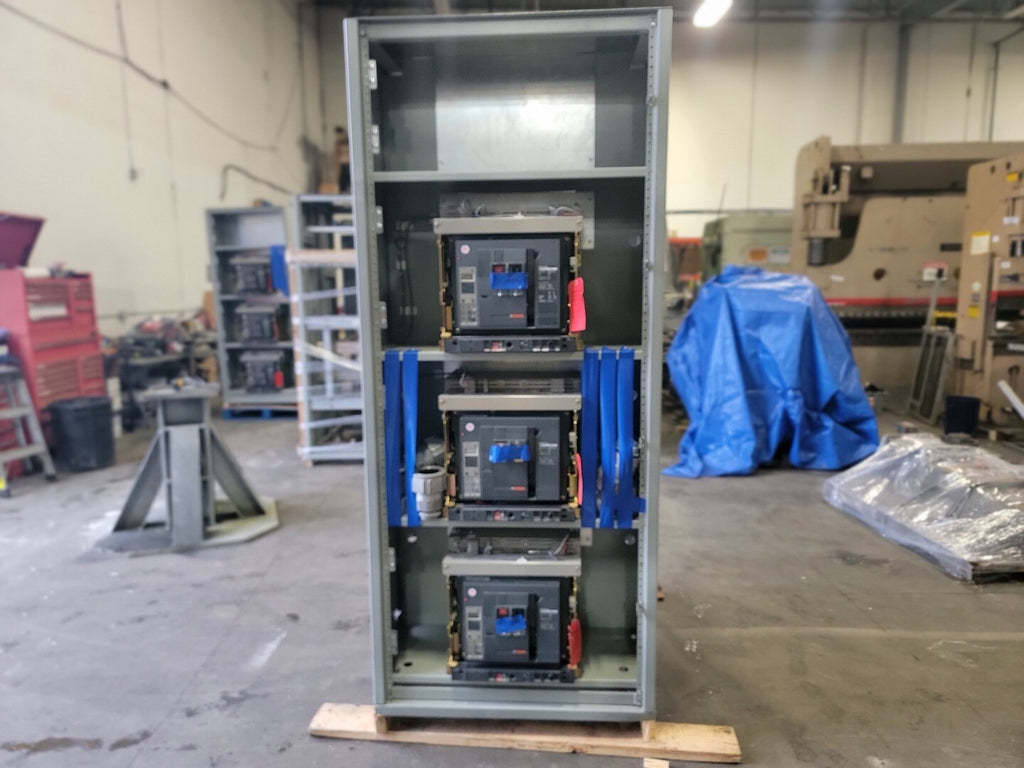 Masterpact Low-Voltage Switchgear Section w/ 3 x NW12H1 Air Circuit Breakers - Metal-Enclosed - NEMA 1 - 600V