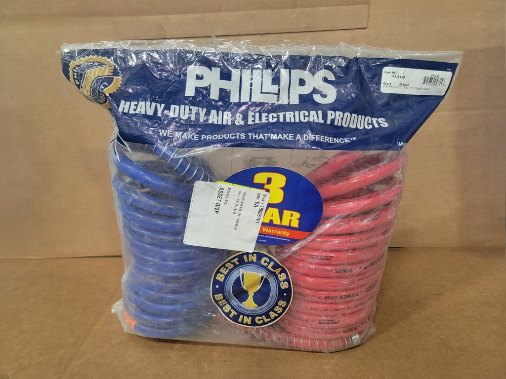 ACKLANDS GRAINGER Coiled Air Set 15 ft Red/Blue PHI11-5150