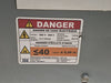 SQUARE D 45 kVA Transformer 600 pri. volts, 208Y/120 sec. volts C45T8HCU