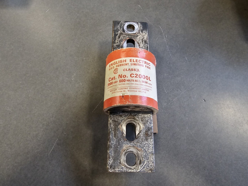 ENGLISH ELECTRIC 2000 Amp 600 volts Class L Fuse C2000L 