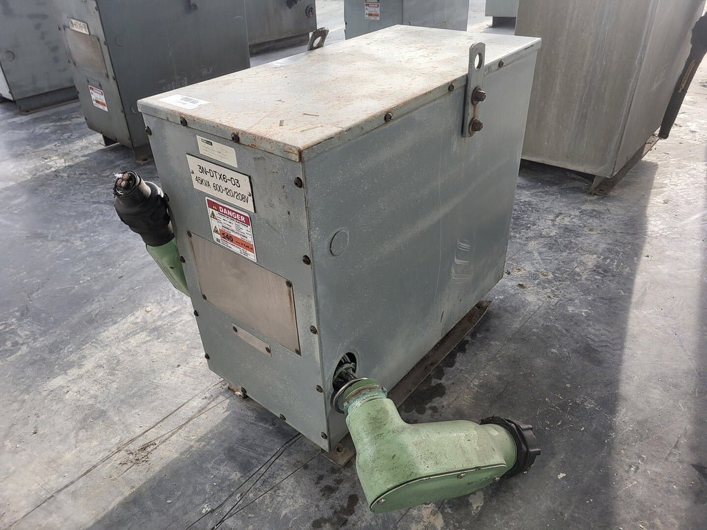 DELTA 45 kVA Transformer 600 pri. volts, 208Y/120 sec. volts CETC0045S001532