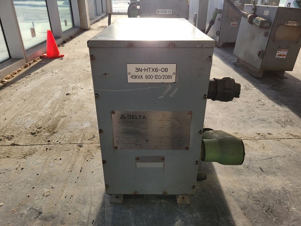 DELTA 45 kVA Transformer 600 pri. volts, 208Y/120 sec. volts CETC0045S001532