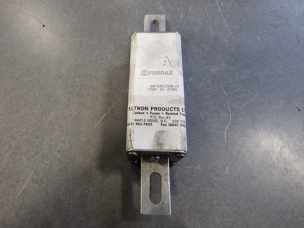 FERRAZ 250 Amp, 750VDC Protistor Fuse D075RC250K1K