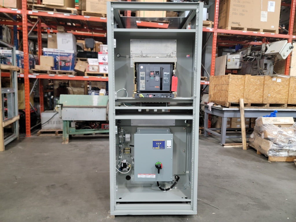 SQUARE D Low-Voltage Switchgear Feeder Section w/ 3200A Masterpact NW32H1 Breaker & SurgeLogic SPD